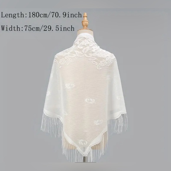 NIB chiffon Shawl one size only gray is left - Picture 3 of 4